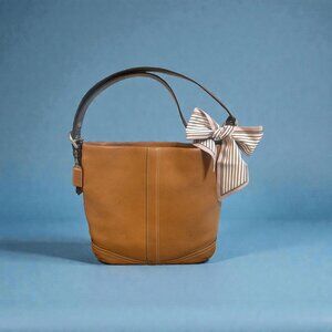 Coach Legacy Convertible Purse F10940 Camel Pebbled Leather Nickel Shoulder Bag